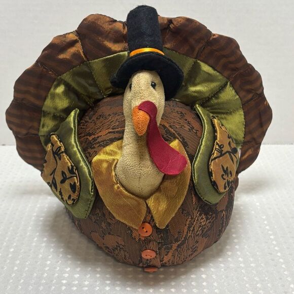Thanksgiving Weighted Pilgrim Tom Turkey Fall Table Centerpiece - Picture 2 of 8